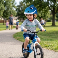 Casque de vélo pour enfants en forme de requin 3D mignon, certifié CE CPSC, facile à mettre et à enlever, réglable, pour skateboard, trottinette, roller, pour tout-petits