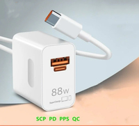 Chargeur Original double Ports chargeur 88W EU /UK chargeur Super rapide USB A/C adaptateur secteur 6A câble pour HUAWEI Mate 60 P60