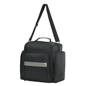 Trousse de toilette rectangulaire noire avec fermeture éclair pour salle de bain, rangement domestique, organisateur de cosmétiques multifonctionnel, sac à bandoulière - Product Image 1