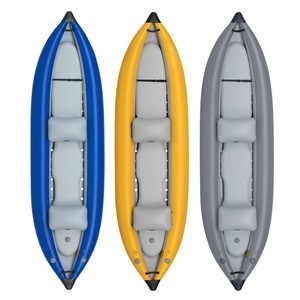 Canoa de aire completo y <span class=keywords><strong>doble</strong></span> para una sola persona, <span class=keywords><strong>kayak</strong></span> <span class=keywords><strong>inflable</strong></span> plegable, punto de caída de mar, color blanco, nuevo - Product Image 6