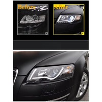 HETOP A6 C6 Phare 2005-2012 Mise à niveau A6 C5 C6 LED Signal dynamique Animation DRL Bi Xénon Accessoires de phare automatique pour Audi