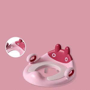 Siège de toilette portable pour bébé avec coussin doux et poignée, motif dessin animé mignon - Product Image 5