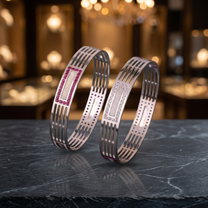 Bracelets en argent sterling 925 plaqués argent avec un design moderne minimaliste et tendance pour femmes et usage quotidien - Product Image 3