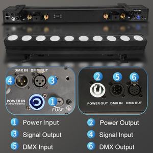 AICPOSE 10x50W Barra de Luces LED para Pared Interior DMX512 RGBW 4 en 1, Barra de Iluminación Activa para Escenario - Product Image 5