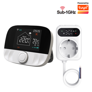 <span class=keywords><strong>Thermostat</strong></span> Wi-Fi Tuya Smart Home au design moderne 2,4 GHz pour chaudière murale à <span class=keywords><strong>gaz</strong></span>, chauffage au sol hydronique pour appartement, prise murale - Product Image 3
