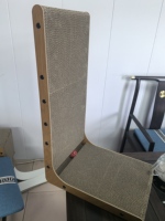 Griffoir pour chat en carton multifonctionnel en forme de L, durable, écologique, pour Halloween, à fixer au mur, pour l'intérieur, protège les meubles