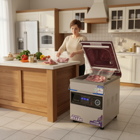 Machine d'emballage sous vide à haute efficacité à fonctionnement continu 340T pour légumes, usage industriel et domestique SS304