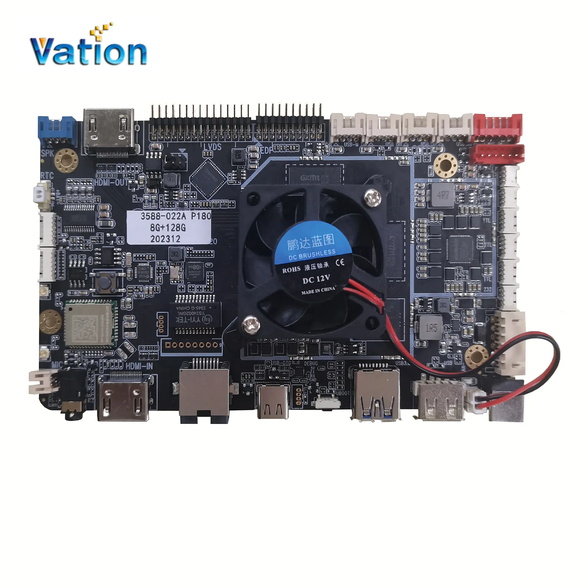 RK3588 022A Digital signage V by one 4K LCD panel 4G module Mini PCEL Android 11 Debian Linux development motherboard