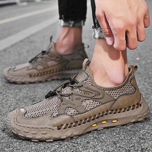 รองเท้าปีนเขาแบบลำลองกลางแจ้งกันลื่นสำหรับผู้ชายรองเท้าลุยน้ำแห้งเร็วระบายอากาศได้ดีตาข่ายสำหรับฤดูร้อน - Product Image 1