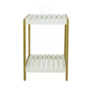 <b>Bamboo</b> Wooden 2-Tier End <b>Table</b> - Product Image 1
