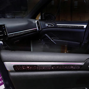 Kit d'éclairage d'ambiance SJC pour <span class=keywords><strong>Porsche</strong></span> <span class=keywords><strong>Cayenne</strong></span> 2010-2017 LHD/RHD, intérieur automobile, 64 couleurs, ciel étoilé, symphonie dynamique, LED - Product Image 5