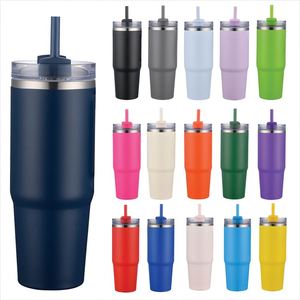 Vente en gros de gobelets isothermes en acier inoxydable à double paroi, revêtement poudré, 40 oz, pour café, tasses de voyage - Product Image 3