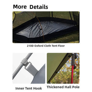 Tente de camping ultralégère pliable en alliage d'aluminium E-RIKE pour 1-2 personnes, idéale pour la randonnée - Product Image 4