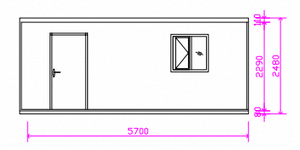Micro-maison modulaire <span class=keywords><strong>Domus</strong></span>, cabine conteneur en acier détachable pour bureau, bâtiment préfabriqué, logement mobile, site de secours d'urgence - Product Image 2