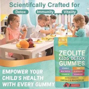 Complément Multivitaminé Personnalisable 9-en-1 : Zeolite, Oméga-3, Magnésium, Sureau, Chardon-Marie, Gummies Zeolite pour Enfants - Product Image 4