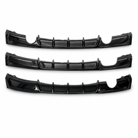 Diffuser Bumper Belakang Gloss Black Carbon Fiber Look Splitter Lip untuk BMW Seri 3 F30 F31 F35 2012-2019 Gaya MP