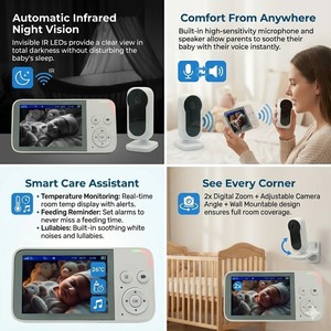 KT-3112S Baby <b>camera</b> OEM Wholesale Video Baby Monitor Factory Price Two Way Talk Temperature Sensor Newborn Monitoring <b>System</b> - Product Image 6