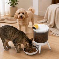 Distributeur automatique de nourriture pour animaux de compagnie intelligent USMILEPET avec caméra, 3L, WiFi, distribution programmée pour chiens et chats de petite taille, utilisation intérieure à domicile