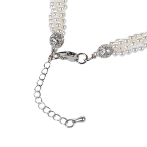 สร้อยคอมุกสีขาวเลี้ยง ขนาด 4 มม. 4 แถว แบบเกลียว สายยาว 18 นิ้ว สร้อยคอมุกสีขาวเลี้ยง 18 นิ้ว - Product Image 5