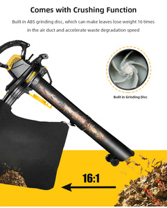 Souffleur portable domestique 3-en-1 de haute qualité et haute puissance 3800W réglable avec fonctions de soufflage, d'aspiration et de broyage - Product Image 5