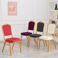Kommerzieller Hotel-Esszimmerstuhl mit Weichpolsterung, Modernem Design, Robustem Aluminiumrahmen, Stapelbar für Bankett, Café, Park und Apartment-Nutzung