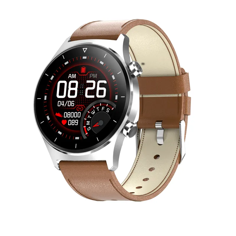 E13 Jam Tangan Pintar Android Ios Gaya Bisnis, Arloji Cerdas Tahun 2021 dengan Fitur Pemantau Denyut Jantung Tekanan Darah Oksigen Darah