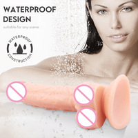 Juguete Sexual Realista de Pene, Seguro de Usar, con Sensación de Piel, de PVC Impermeable, Dildo Enorme XXL para Mujeres con Ventosa
