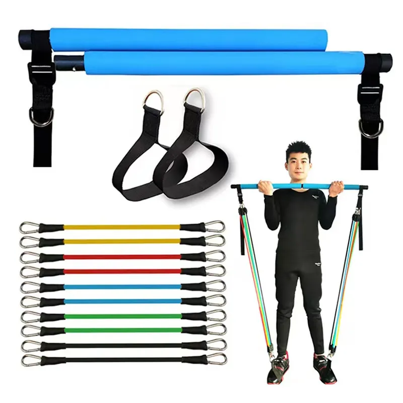 Zjfit Multifunctionele Fitness Pilates Bar 14 Pcs Sets Weerstand Band Oefenband Pilates Stick Gym Accessoires