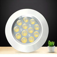 12V 3W rond cuisine LED sous armoire meubles étagère lumière rondelle lumières pour maison hôtel en gros petite surface montée lumière