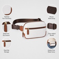 Sac bandoulière unisexe en cuir PU imperméable personnalisé avec fermeture éclair, sac de sport élégant et mignon