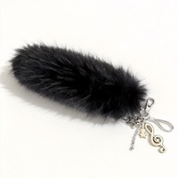 Porte-clés en fausse fourrure de renard, breloque de sac, accessoire de sac à dos, figurine de dessin animé, ornement pour clé de voiture