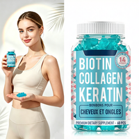 Gummies de biotine et de collagène personnalisables en gros pour OEM – Soutient l'immunité et l'énergie, favorise la croissance des cheveux, de la peau et des ongles