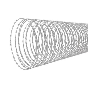 Alambre de púas Mori en rollo de 500 mm de diámetro, galvanizado, antiescalada, para granjas, huertos, aeropuertos, prisiones y fábricas. - Product Image 1