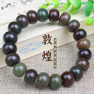 สร้อยข้อมือรากบอดีตุนหวง 10x13 มม. รูปทรงลูกบอล เครื่องประดับสไตล์ชาติพันธุ์ สวมใส่ได้ทุกวัน สร้อยข้อมือคู่รักสำหรับทุกเพศ ของสะสมทางวัฒนธรรม - Product Image 1