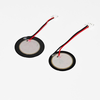 Disque d'actionneur piézoélectrique bimorphique SWT 34,5 mm à double face avec fils de connexion rouge-noir pré-soudés