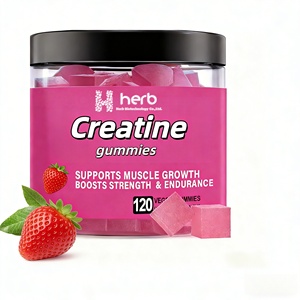Gummies de créatine monohydrate pour la nutrition sportive, marque privée OEM/ODM, 120 unités, pré-entraînement, croissance musculaire, gestion de l'énergie, pour adultes - Product Image 1