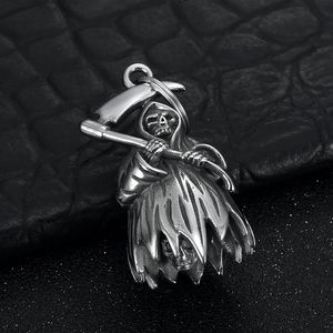 Porte-clés pendentif faucille de la mort en acier inoxydable, bijoux unisexes, broches de mode - Product Image 2