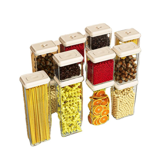 Conteneurs de stockage alimentaire hermétiques de type presse Proins en gros pour la cuisine - Boîtes en plastique avec couvercles pour farine, céréales, pâtes - Product Image 1