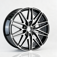 Velg Aluminium Forged 6061-T6 4-Piece 21 Inch 10J 5x130 ET 27mm Warna Hitam Custom Baru dengan Permukaan Mesin, OEM/ODM, Kapasitas Beban 1250KG
