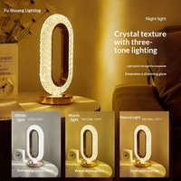 Produits pour la maison intelligente, contrôle tactile, lumière de nuit à piste en cristal 3D, décoration de chambre de fille, esthétique, USB, lampe de chevet LED, ambiance de table