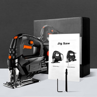 Scie sauteuse laser guidée DIY 850W 110V/220V avec 5 vitesses variables, coupe à 45° pour métal, bois, aluminium, carrelage et briques – Outil électrique