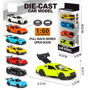 1:60 Simulation Car Toy Boy Sports Car with Opening the Door Diecast Alloy Car Model Metal Pull Back Toys for kids