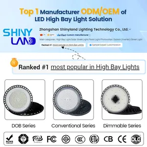 Disipación de calor rápida Iluminación industrial Interior Smd Aluminio 100W 150W 200W 300W Ufo DOB Led Lámpara de bahía alta