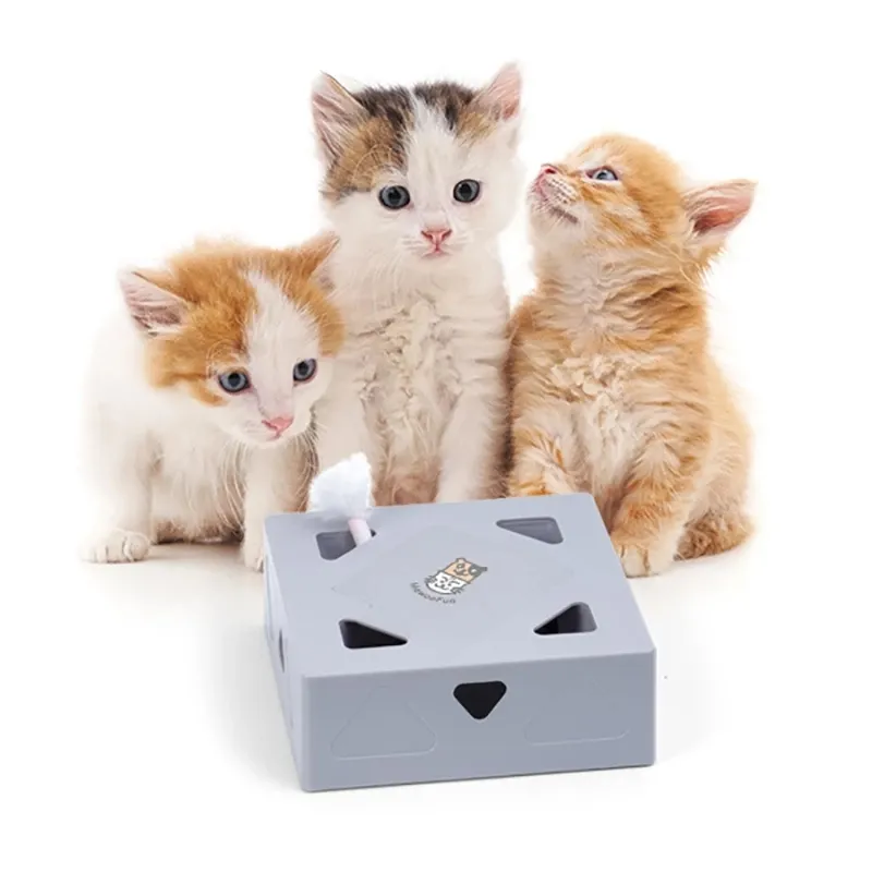 High quality cat training interactive electric intelligent cat maze box Feather box toy