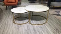 Table basse convertible moderne de luxe en verre et marbre doré de style nordique pour salon, salle à manger, bureau à domicile ZEHAO