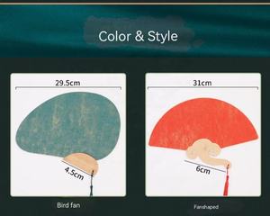 Abanico de Cartón Grueso de Buena Calidad Personalizado, Abanico de Papel de Arroz de Doble Cara Pintado a Mano, Caligrafía, Pintura China Semi-Preparada - Product Image 4