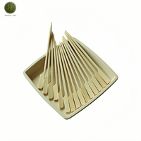 Brochettes plates en bambou lisses et sans éclats, personnalisables, pour grillades Teppo