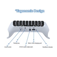 Clavier QWERTY sans fil portable avec fonction de chat vocal pour manette PS5, accessoire de jeu