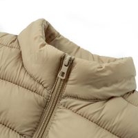 Gilet matelassé léger sans manches pour femme, col montant, fermeture éclair frontale, couche de transition, printemps-automne, vente en gros