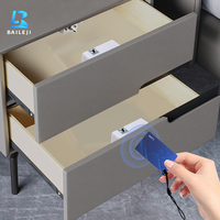 Casier à cartes RFID pour salle de sport, sauna, serrure de cabinet invisible en alliage d'aluminium avec application Tuya, option de stockage de données sur le cloud WiFi